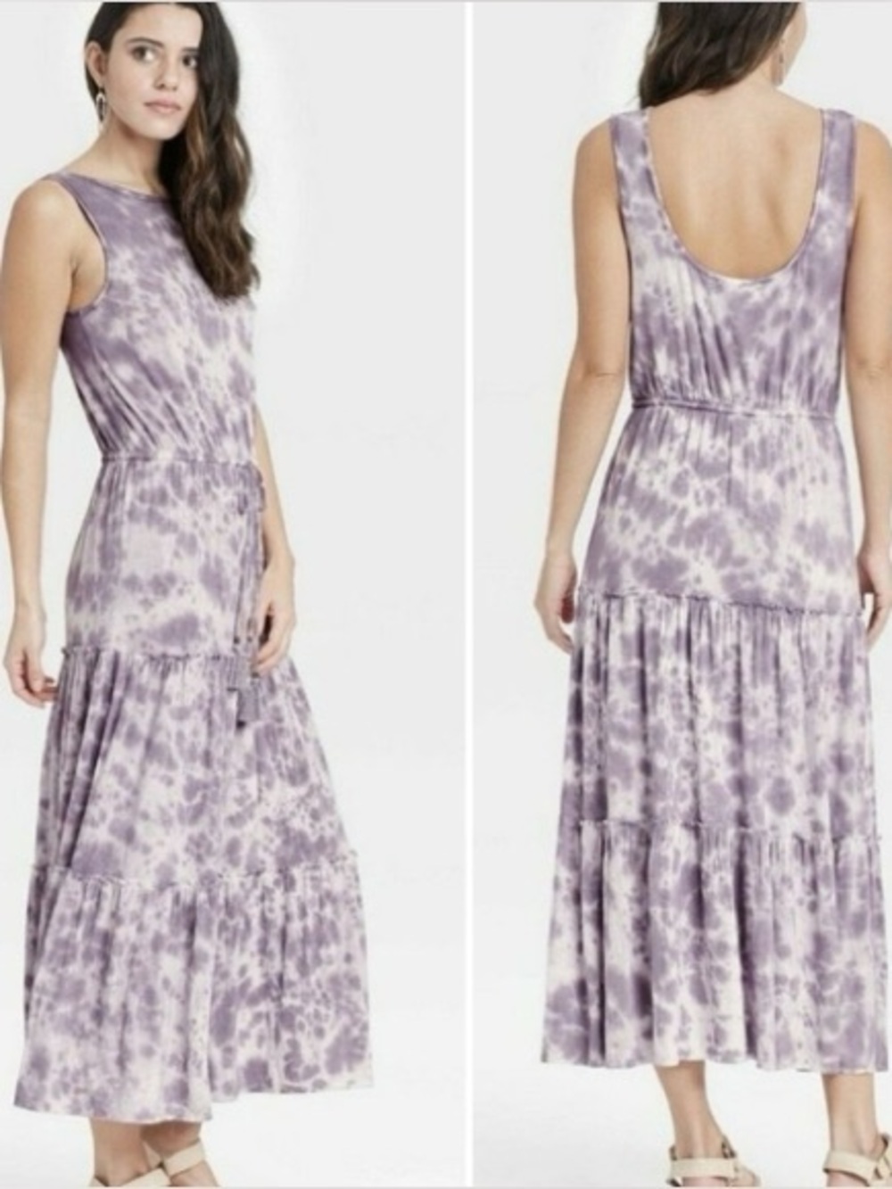 Knox Rose Tie Dye Sleeveless Maxi Dress  Size M